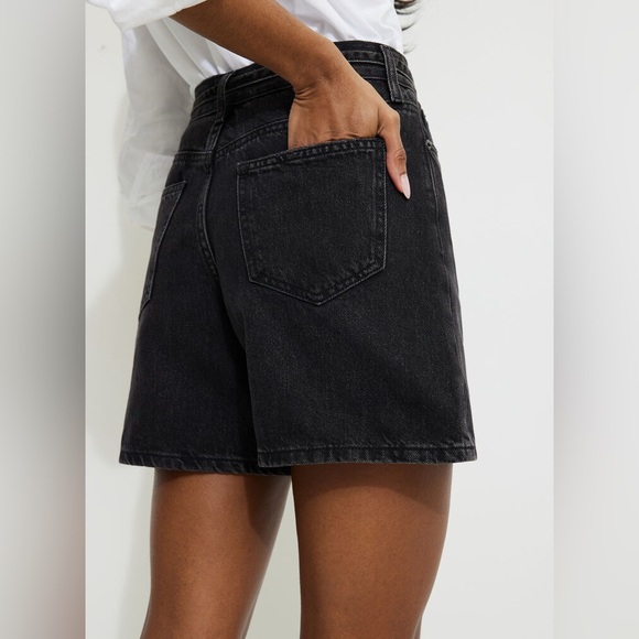 Charlie Drawstring High Rise Denim Shorts - Picture 2 of 7